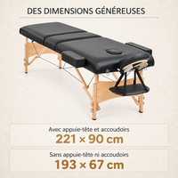 Noir | Table de massage