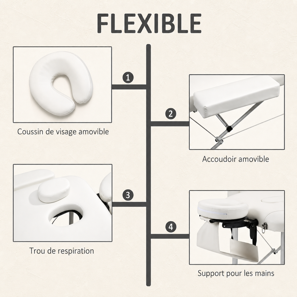 Blanc | Table de massage