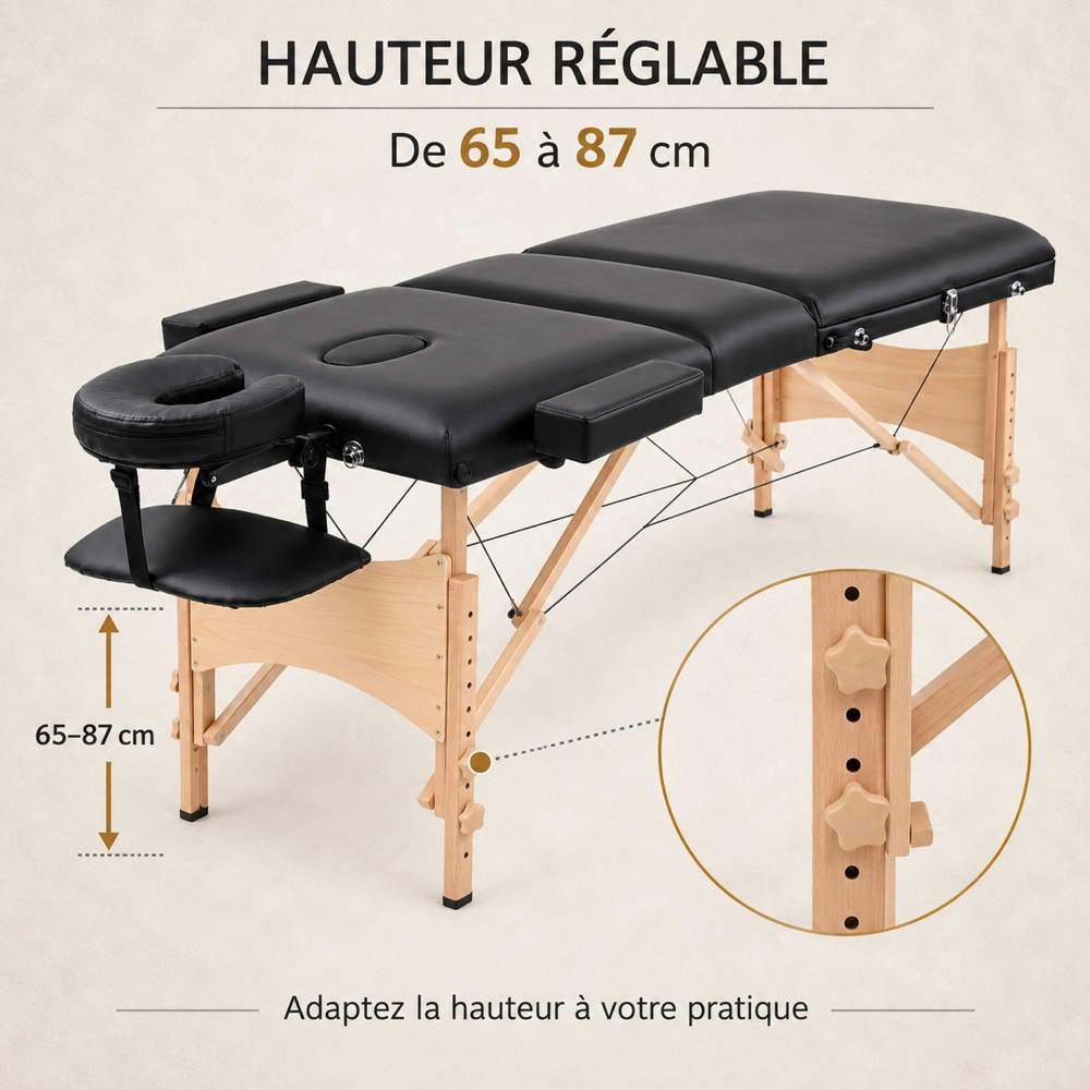 Noir | Table de massage