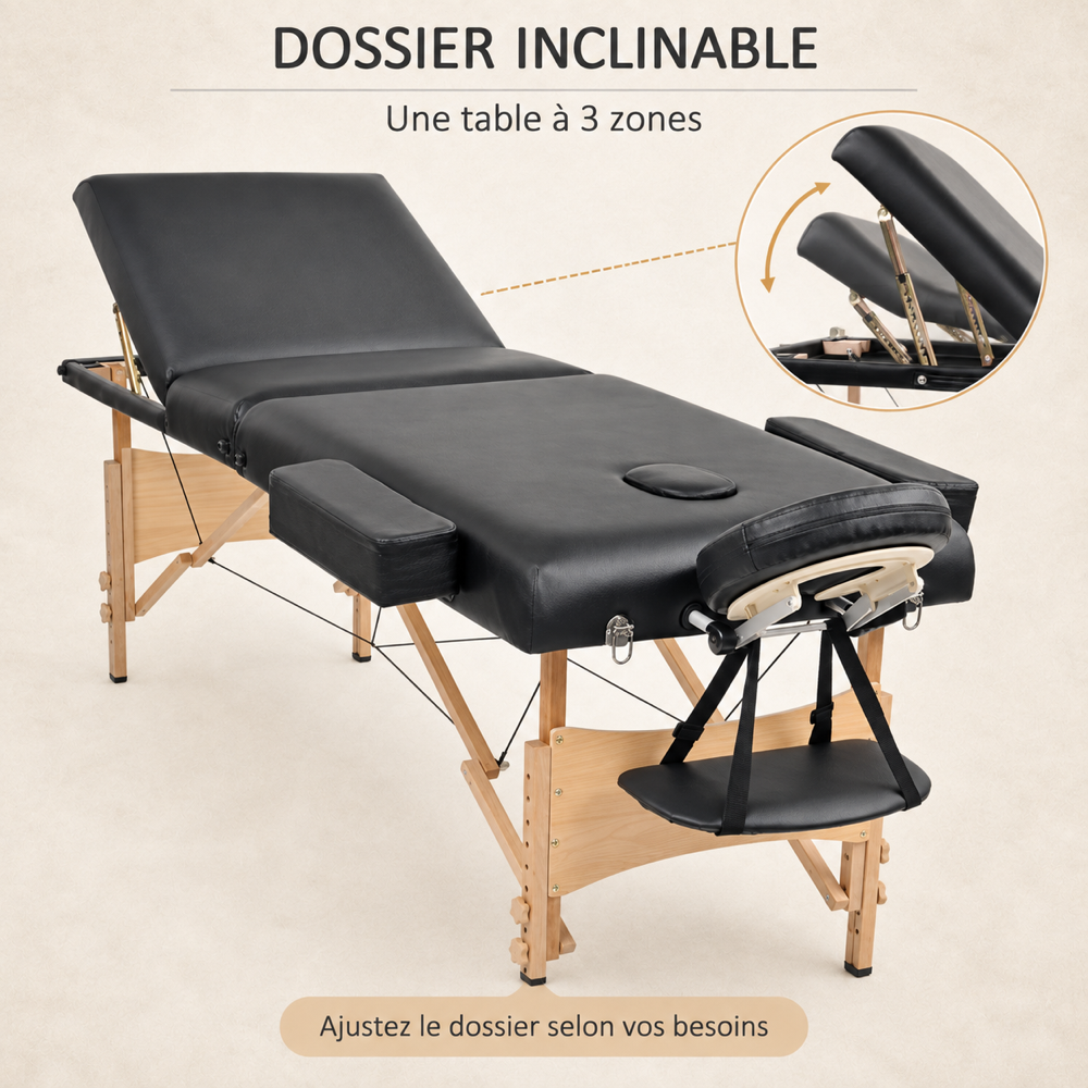 Noir | Table de massage