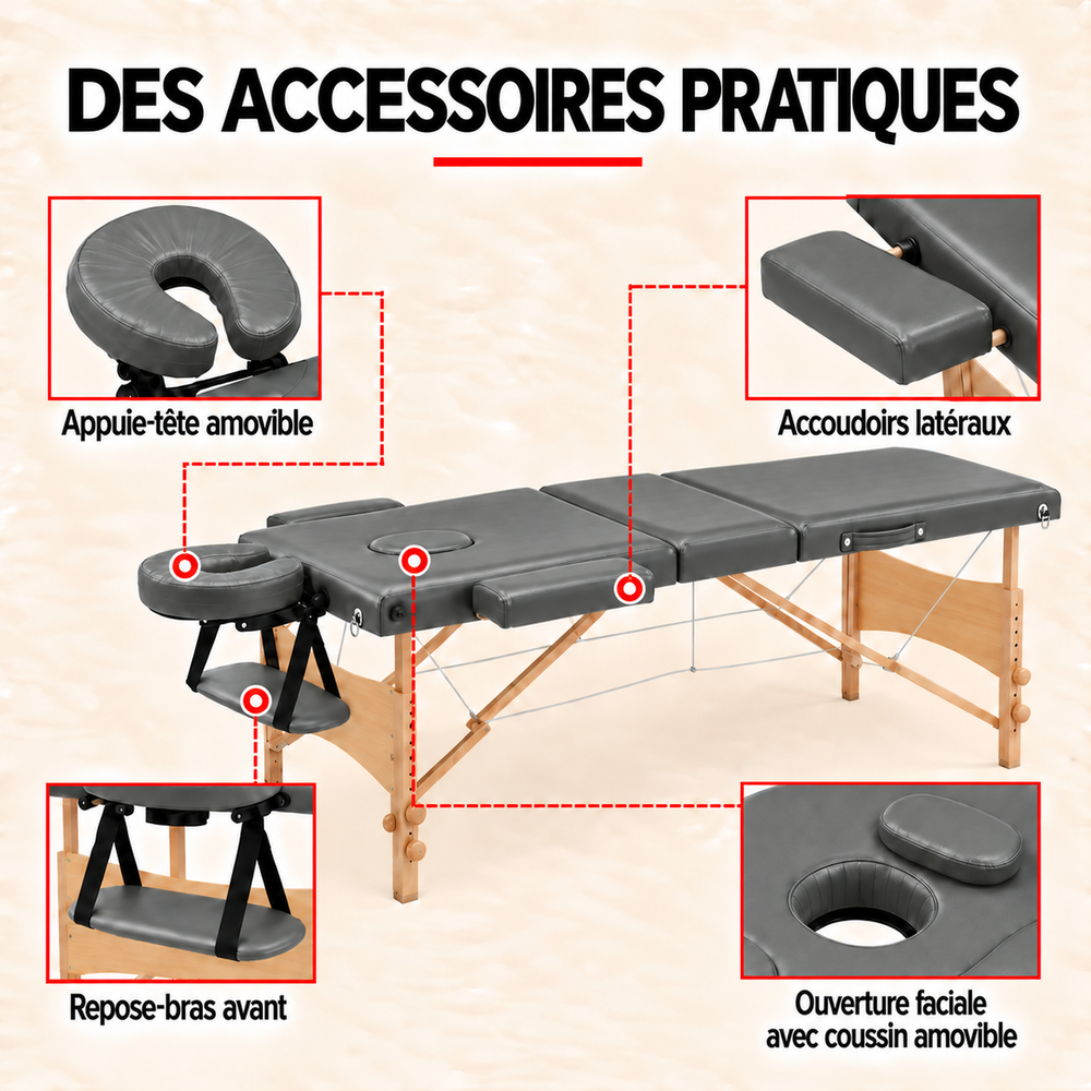 Anthracite | Table de massage