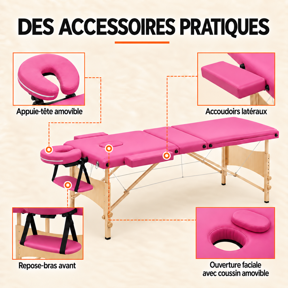 Rose | Table de massage