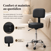 Noir | Tabouret de massage
