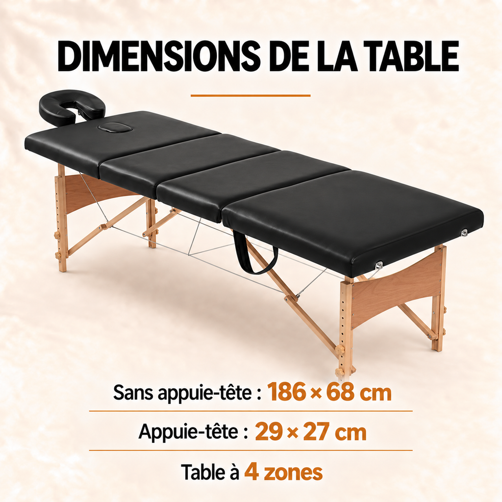 Noir | Table de massage