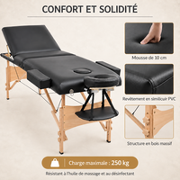 Noir | Table de massage