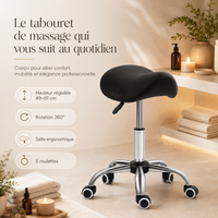 Noir | Tabouret de massage