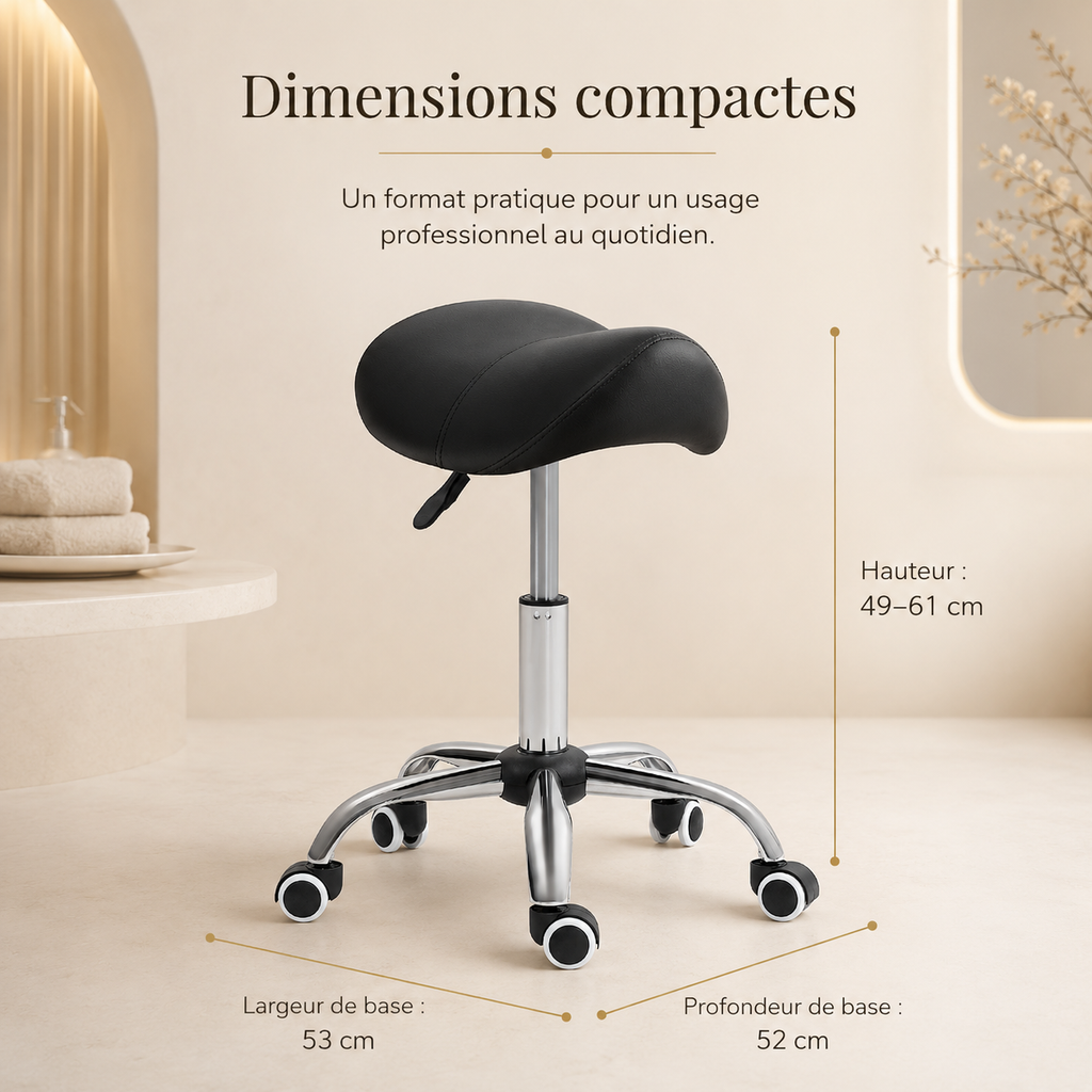 Noir | Tabouret de massage