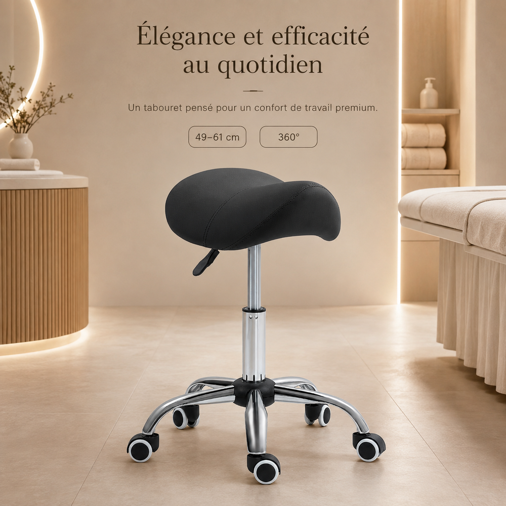 Noir | Tabouret de massage