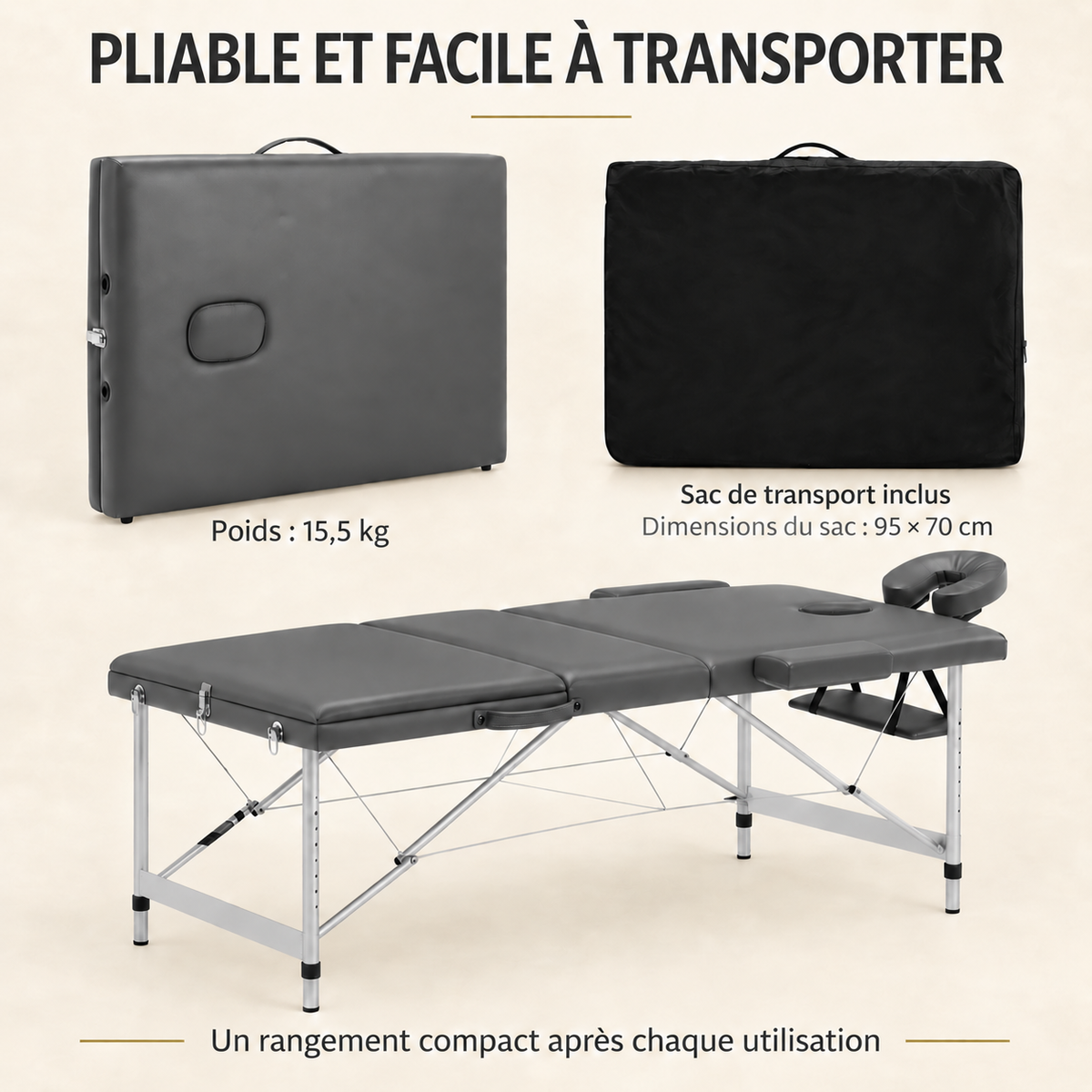 Anthracite | Table de massage