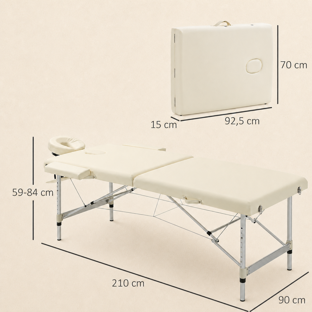 Crème | Table de massage