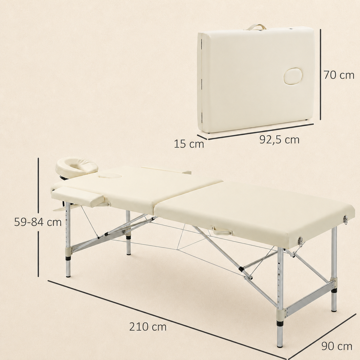 Crème | Table de massage