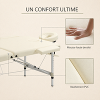 Crème | Table de massage