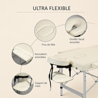 Crème | Table de massage
