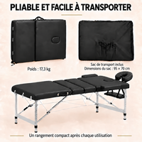 Noir | Table de massage