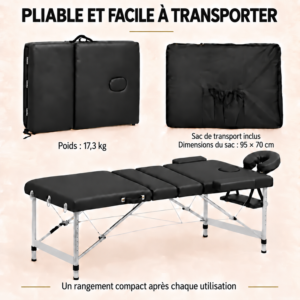Noir | Table de massage