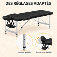 Noir | Table de massage