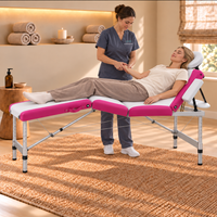 Blanc et rose | Table de massage