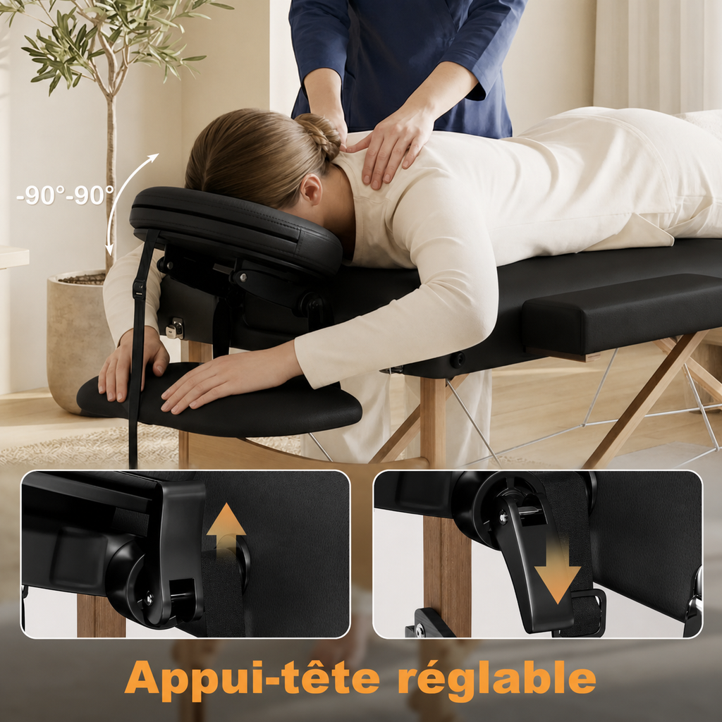 Noir | Table de massage