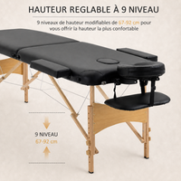 Noir | Table de massage