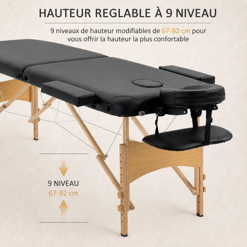 Noir | Table de massage