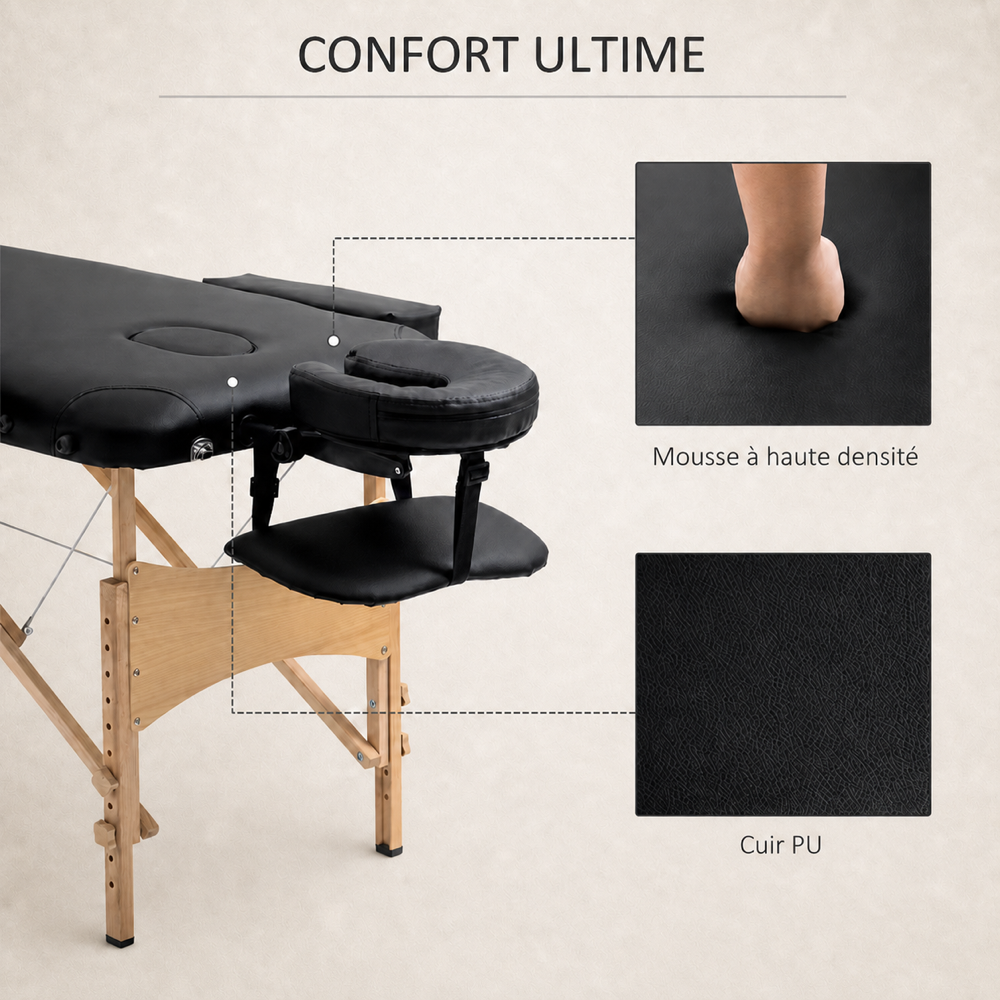Noir | Table de massage